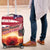 USA Veterans Day Luggage Cover Poppy Flowers With Flag Grunge