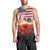 USA Veterans Day Men Tank Top Poppy Flowers With Flag Grunge