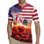 USA Veterans Day Rugby Jersey Poppy Flowers With Flag Grunge