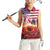 USA Veterans Day Women Sleeveless Polo Shirt Poppy Flowers With Flag Grunge