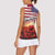 USA Veterans Day Women Sleeveless Polo Shirt Poppy Flowers With Flag Grunge