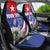 Personalized Cuba Hedychium Coronarium Car Seat Cover With Coat Of Arms - Wonder Print Shop