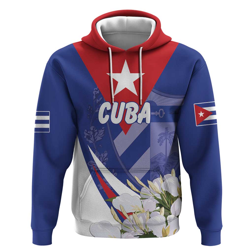 Personalized Cuba Hedychium Coronarium Hoodie With Coat Of Arms - Wonder Print Shop