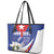 Personalized Cuba Hedychium Coronarium Leather Tote Bag With Coat Of Arms - Wonder Print Shop