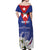 Personalized Cuba Hedychium Coronarium Off Shoulder Maxi Dress With Coat Of Arms - Wonder Print Shop