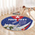 Personalized Cuba Hedychium Coronarium Round Carpet With Coat Of Arms