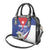 Personalized Cuba Hedychium Coronarium Shoulder Handbag With Coat Of Arms