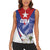 Personalized Cuba Hedychium Coronarium Women Sleeveless Polo Shirt With Coat Of Arms - Wonder Print Shop