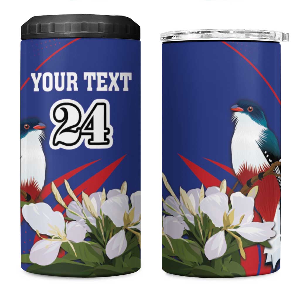 Custom Cuba Independence Day 1868 4 in 1 Can Cooler Tumbler Tocororo With White Mariposa - Wonder Print Shop