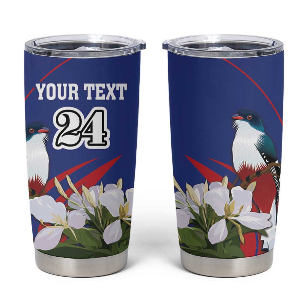 Custom Cuba Independence Day 1868 Tumbler Cup Tocororo With White Mariposa - Wonder Print Shop