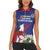 Custom Cuba Independence Day 1868 Women Sleeveless Polo Shirt Tocororo With White Mariposa - Wonder Print Shop