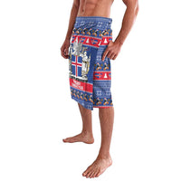 Iceland Christmas Lavalava Coat Of Arms Christmas Pattern - Wonder Print Shop