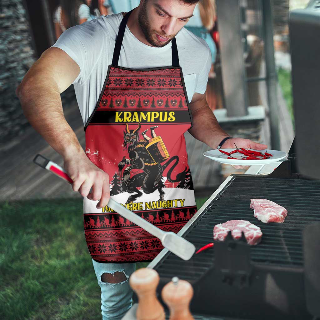 Austria Christmas Apron Krampus You Were Naughty - Wonder Print Shop