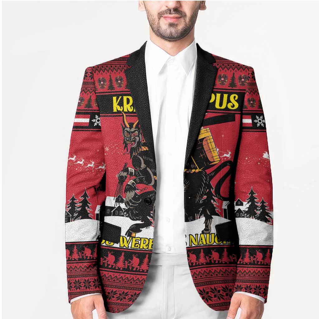 Austria Christmas Blazer Krampus You Were Naughty - Wonder Print Shop