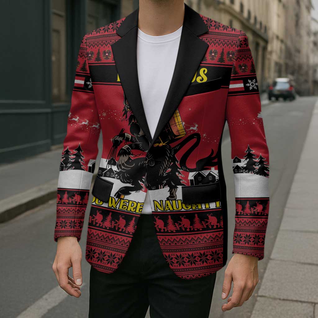 Austria Christmas Blazer Krampus You Were Naughty - Wonder Print Shop