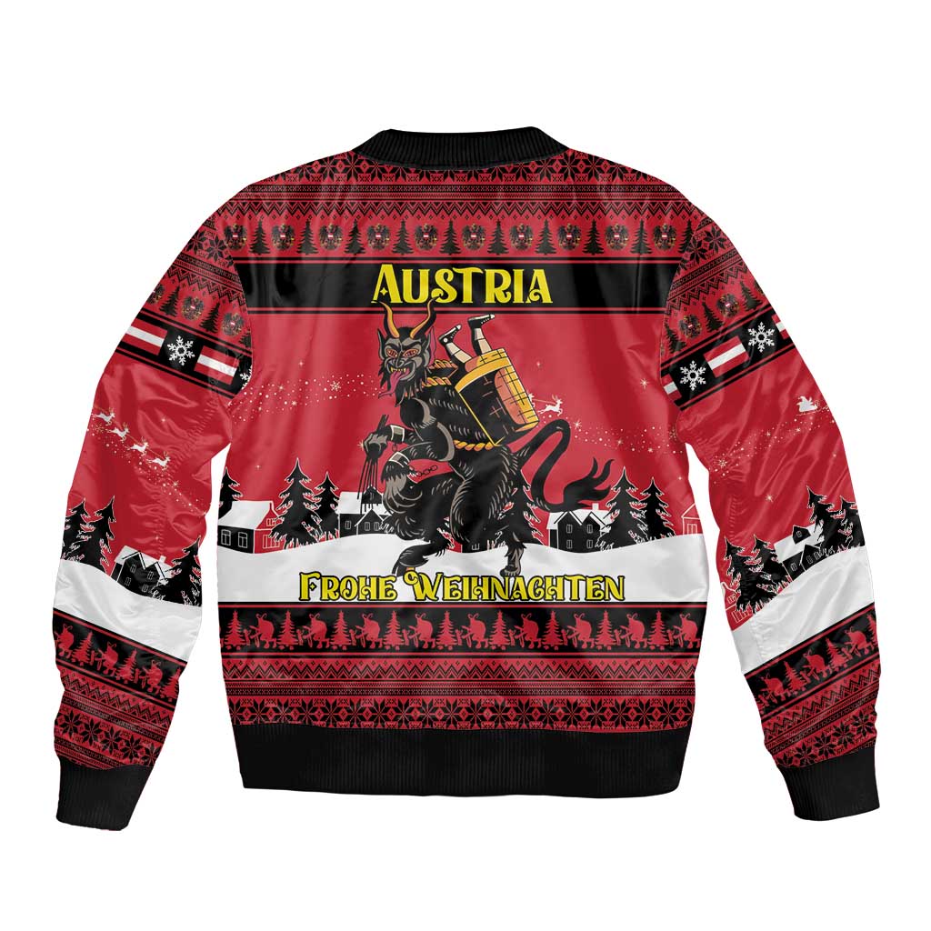 Austria Christmas Bomber Jacket Krampus You Were Naughty - Wonder Print Shop