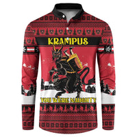 Austria Christmas Button Sweatshirt Krampus You Were Naughty - Wonder Print Shop