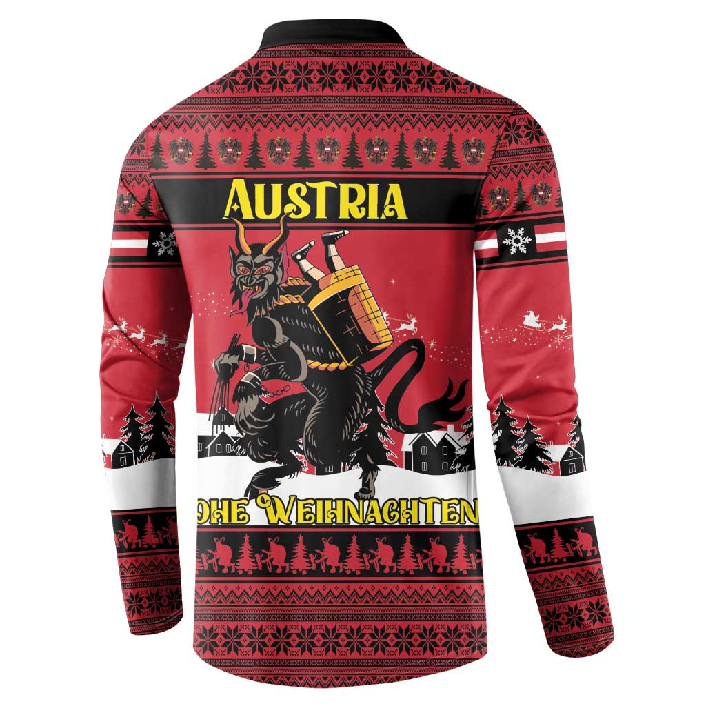 Austria Christmas Button Sweatshirt Krampus You Were Naughty - Wonder Print Shop