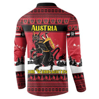 Austria Christmas Button Sweatshirt Krampus You Were Naughty - Wonder Print Shop