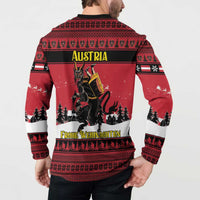 Austria Christmas Button Sweatshirt Krampus You Were Naughty - Wonder Print Shop