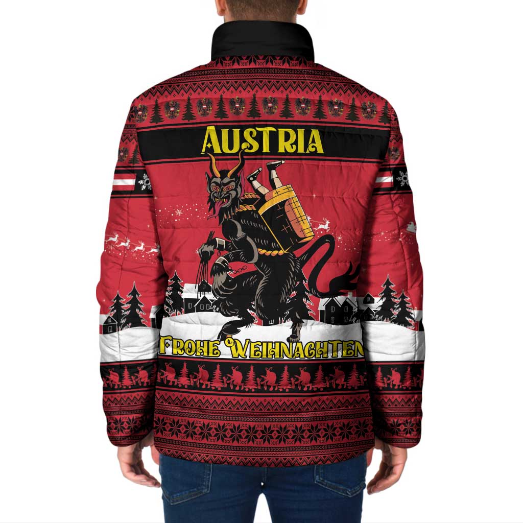 Austria Christmas Padded Jacket Krampus You Were Naughty - Wonder Print Shop