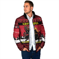 Austria Christmas Padded Jacket Krampus You Were Naughty - Wonder Print Shop