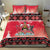 Personalized Trinidad and Tobago Christmas Bedding Set Coat Of Arms Seamless Pattern - Wonder Print Shop