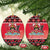 Personalized Trinidad and Tobago Christmas Ceramic Ornament Coat Of Arms Seamless Pattern - Wonder Print Shop