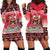 Personalized Trinidad and Tobago Christmas Hoodie Dress Coat Of Arms Seamless Pattern - Wonder Print Shop