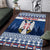 Personalized Serbia Christmas Area Rug Coat Of Arms - Blue Version - Wonder Print Shop