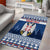 Personalized Serbia Christmas Area Rug Coat Of Arms - Blue Version - Wonder Print Shop