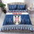 Personalized Serbia Christmas Bedding Set Coat Of Arms - Blue Version - Wonder Print Shop