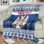 Personalized Serbia Christmas Blanket Coat Of Arms - Blue Version