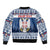 Personalized Serbia Christmas Bomber Jacket Coat Of Arms - Blue Version - Wonder Print Shop