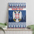 Personalized Serbia Christmas Canvas Wall Art Coat Of Arms - Blue Version - Wonder Print Shop