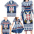 Personalized Serbia Christmas Family Matching Long Sleeve Bodycon Dress and Hawaiian Shirt Coat Of Arms - Blue Version - Wonder Print Shop