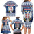 Personalized Serbia Christmas Family Matching Long Sleeve Bodycon Dress and Hawaiian Shirt Coat Of Arms - Blue Version - Wonder Print Shop