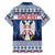 Personalized Serbia Christmas Family Matching Long Sleeve Bodycon Dress and Hawaiian Shirt Coat Of Arms - Blue Version - Wonder Print Shop