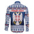 Personalized Serbia Christmas Family Matching Puletasi and Hawaiian Shirt Coat Of Arms - Blue Version - Wonder Print Shop