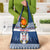 Personalized Serbia Christmas Grocery Bag Coat Of Arms - Blue Version