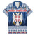 Personalized Serbia Christmas Hawaiian Shirt Coat Of Arms - Blue Version - Wonder Print Shop