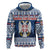 Personalized Serbia Christmas Hoodie Coat Of Arms - Blue Version - Wonder Print Shop