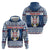 Personalized Serbia Christmas Hoodie Coat Of Arms - Blue Version - Wonder Print Shop