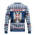 Personalized Serbia Christmas Ugly Christmas Sweater Coat Of Arms - Blue Version - Wonder Print Shop