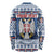 Personalized Serbia Christmas Long Sleeve Shirt Coat Of Arms - Blue Version - Wonder Print Shop