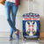 Personalized Serbia Christmas Luggage Cover Coat Of Arms - Blue Version - Wonder Print Shop