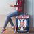 Personalized Serbia Christmas Luggage Cover Coat Of Arms - Blue Version - Wonder Print Shop