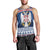 Personalized Serbia Christmas Men Tank Top Coat Of Arms - Blue Version - Wonder Print Shop