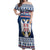 Personalized Serbia Christmas Off Shoulder Maxi Dress Coat Of Arms - Blue Version - Wonder Print Shop