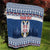 Personalized Serbia Christmas Quilt Coat Of Arms - Blue Version - Wonder Print Shop